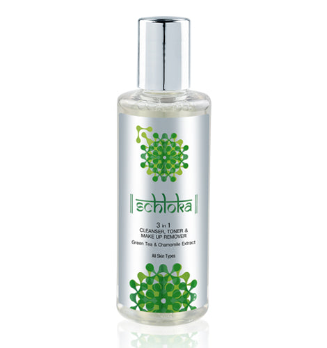 Schloka 3 In 1 Cleanser, Toner And Make Up Remover With Green Tea & Chamomile Extract