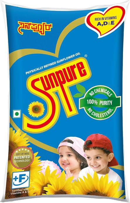 Sunpure Sunflower Oil 1 Litre Pouch